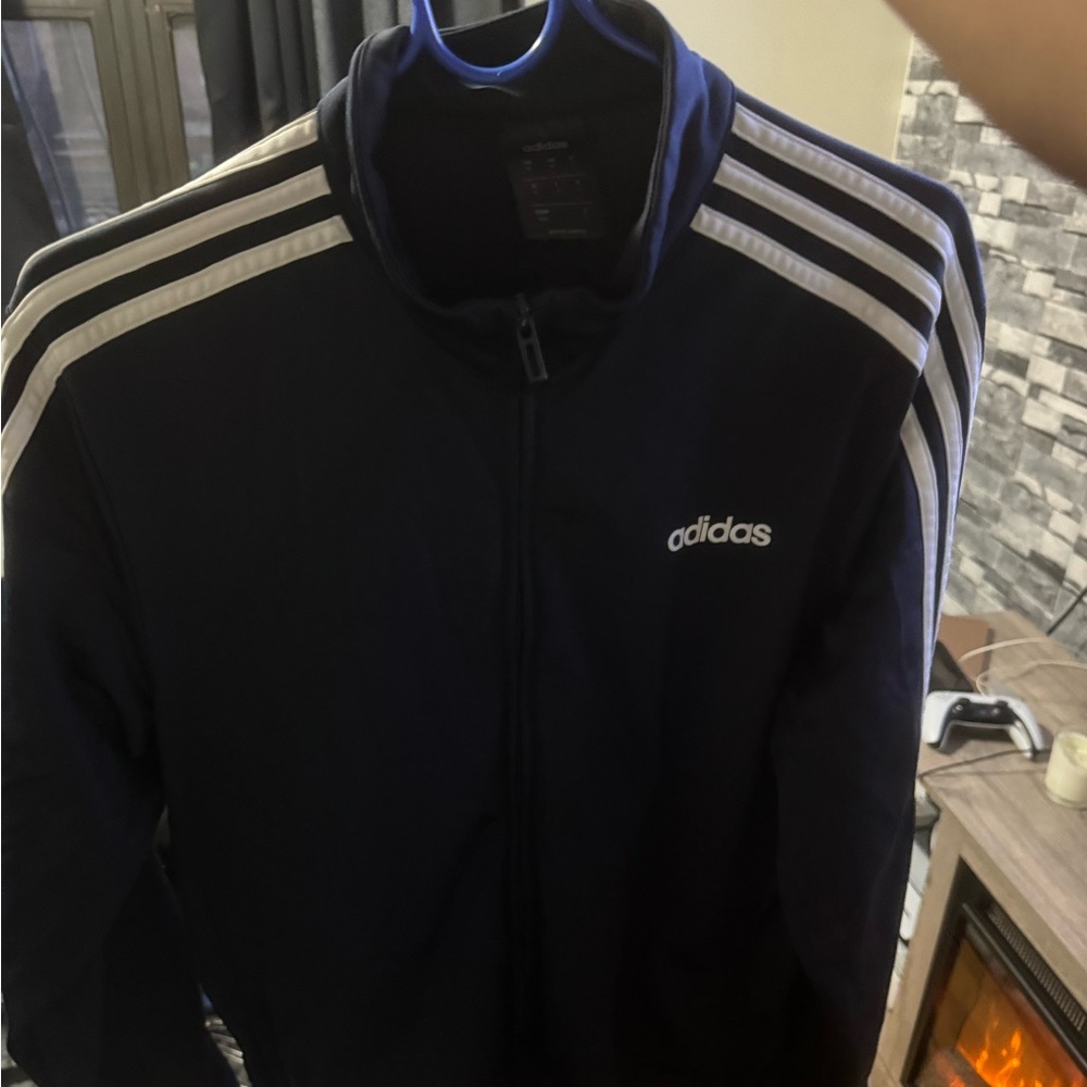 Adidas dark blue jacket size medium